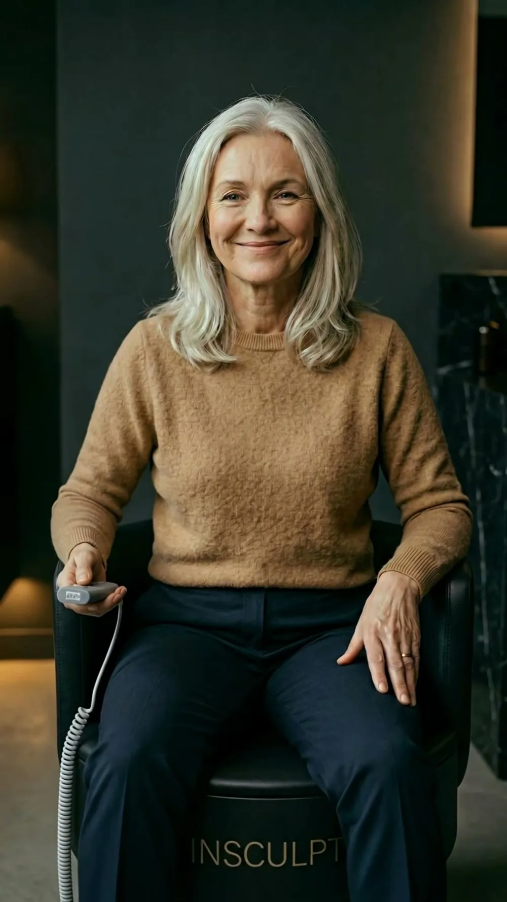 Kvinna i INSCULPT CHAIR hos Aroma Spa & Clinic